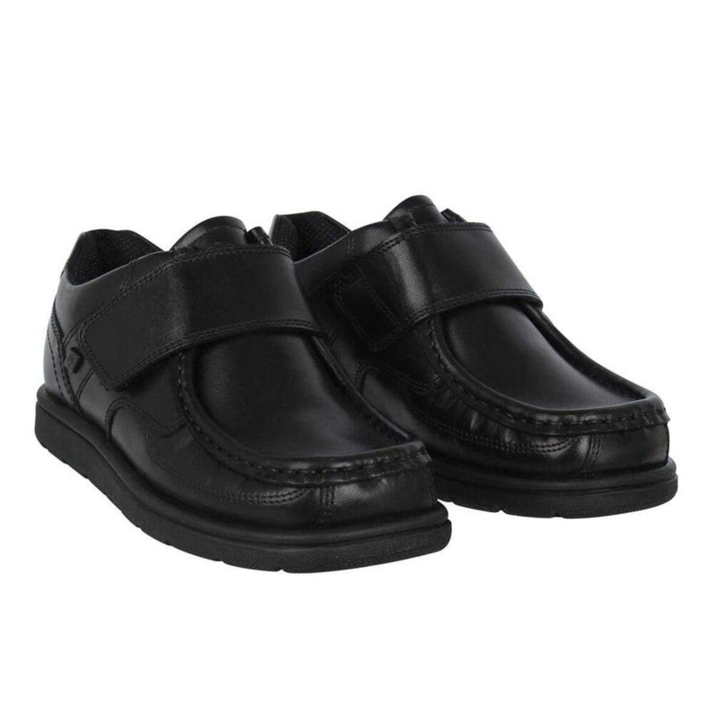 Lee Cooper Childrens/Kids Waltham Vel Leather School Shoes / Black